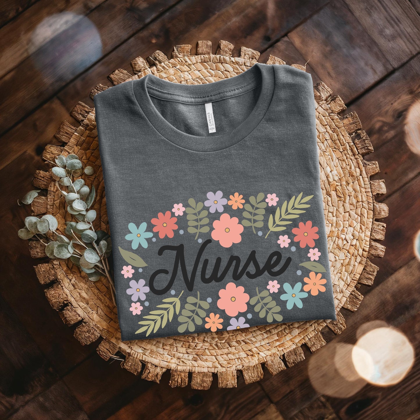 Nurse Floral Short Sleeve Tee