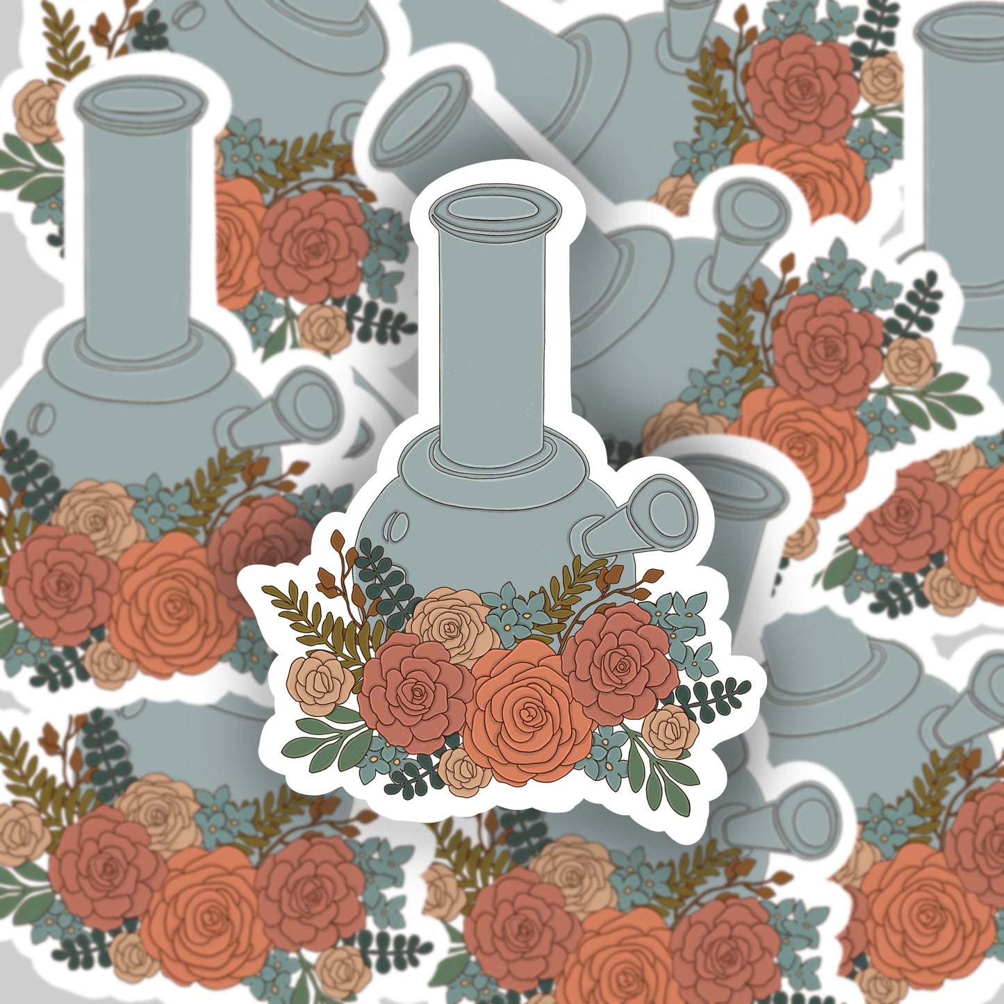 Floral Bong Sticker