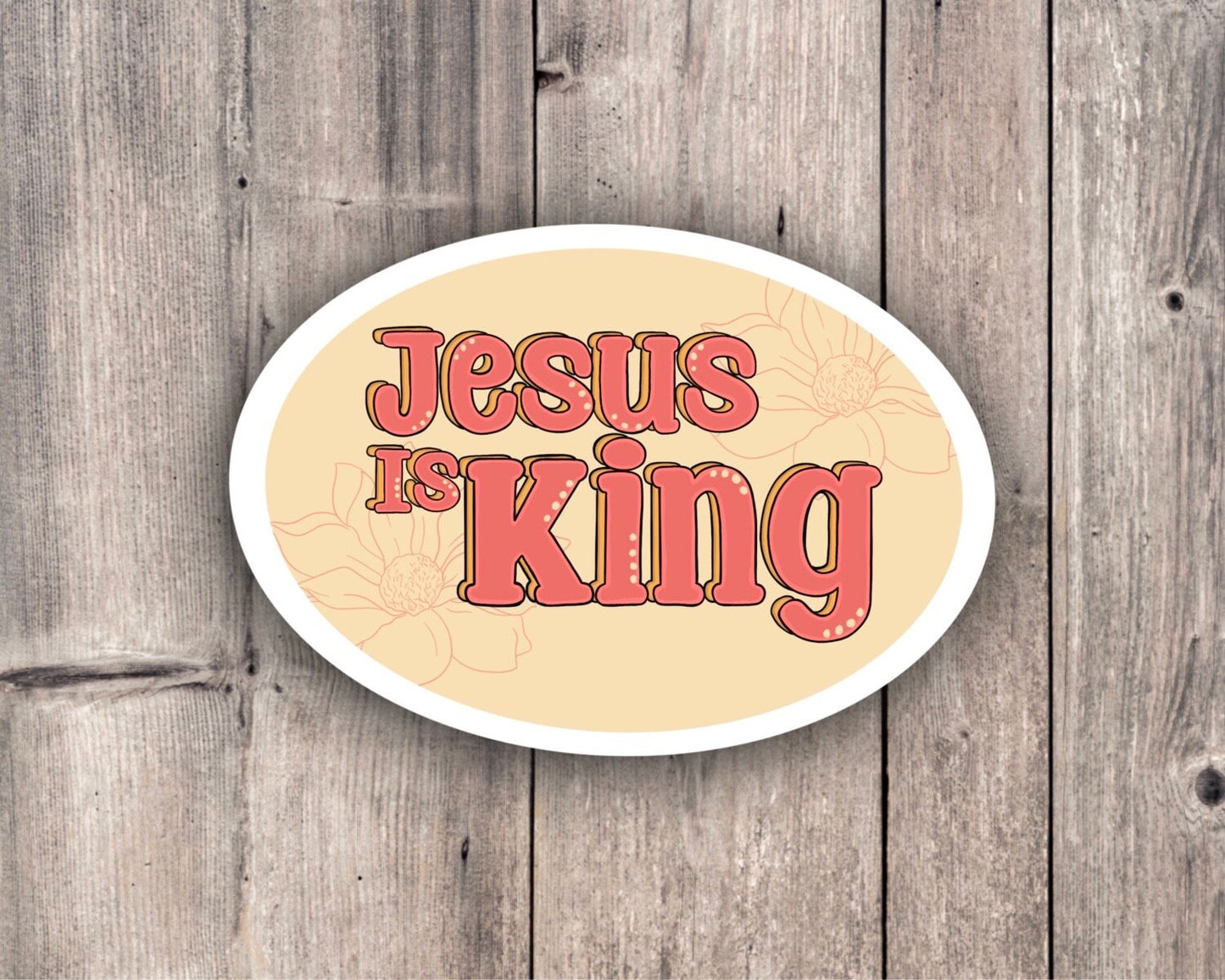 Jesus is King Sticker