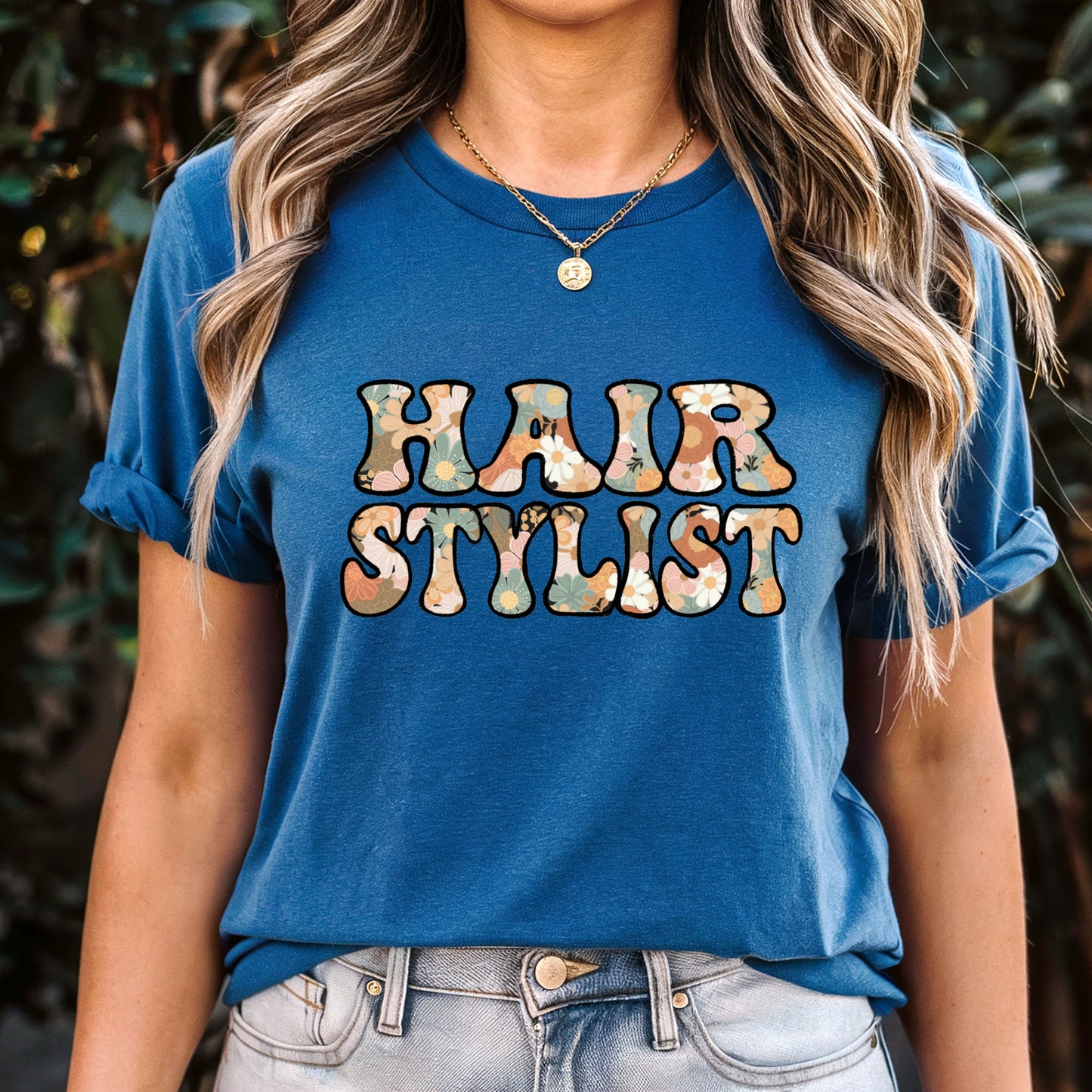Floral Hair Stylist Tee