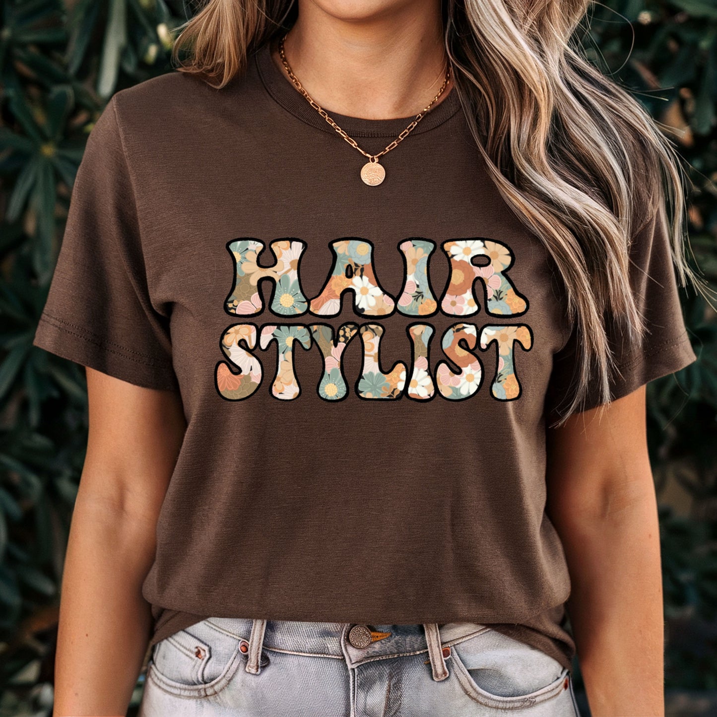 Floral Hair Stylist Tee