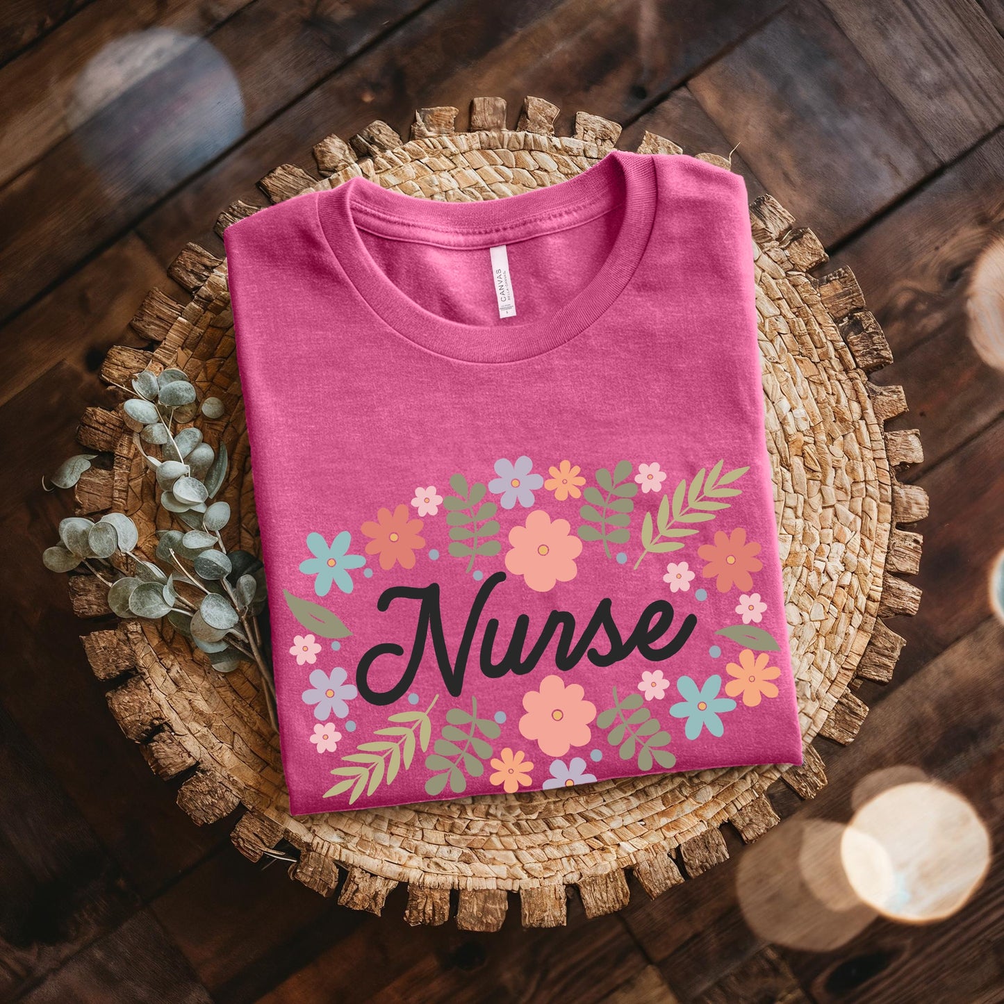 Nurse Floral Short Sleeve Tee