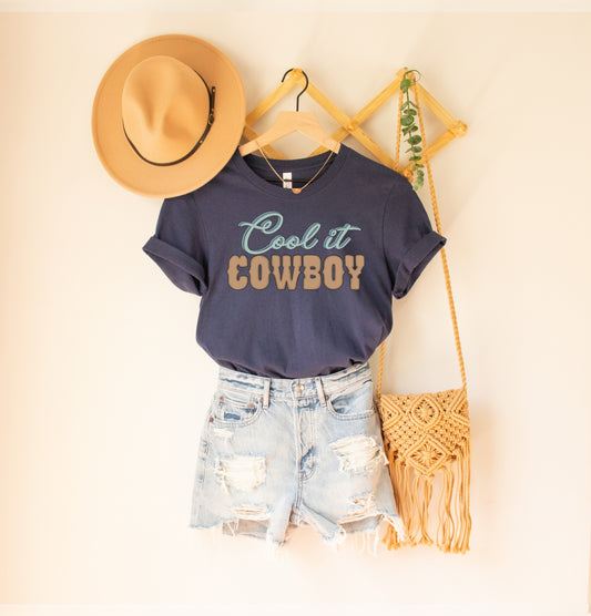 Cool it, Cowboy Tee- Mini Em Apparel