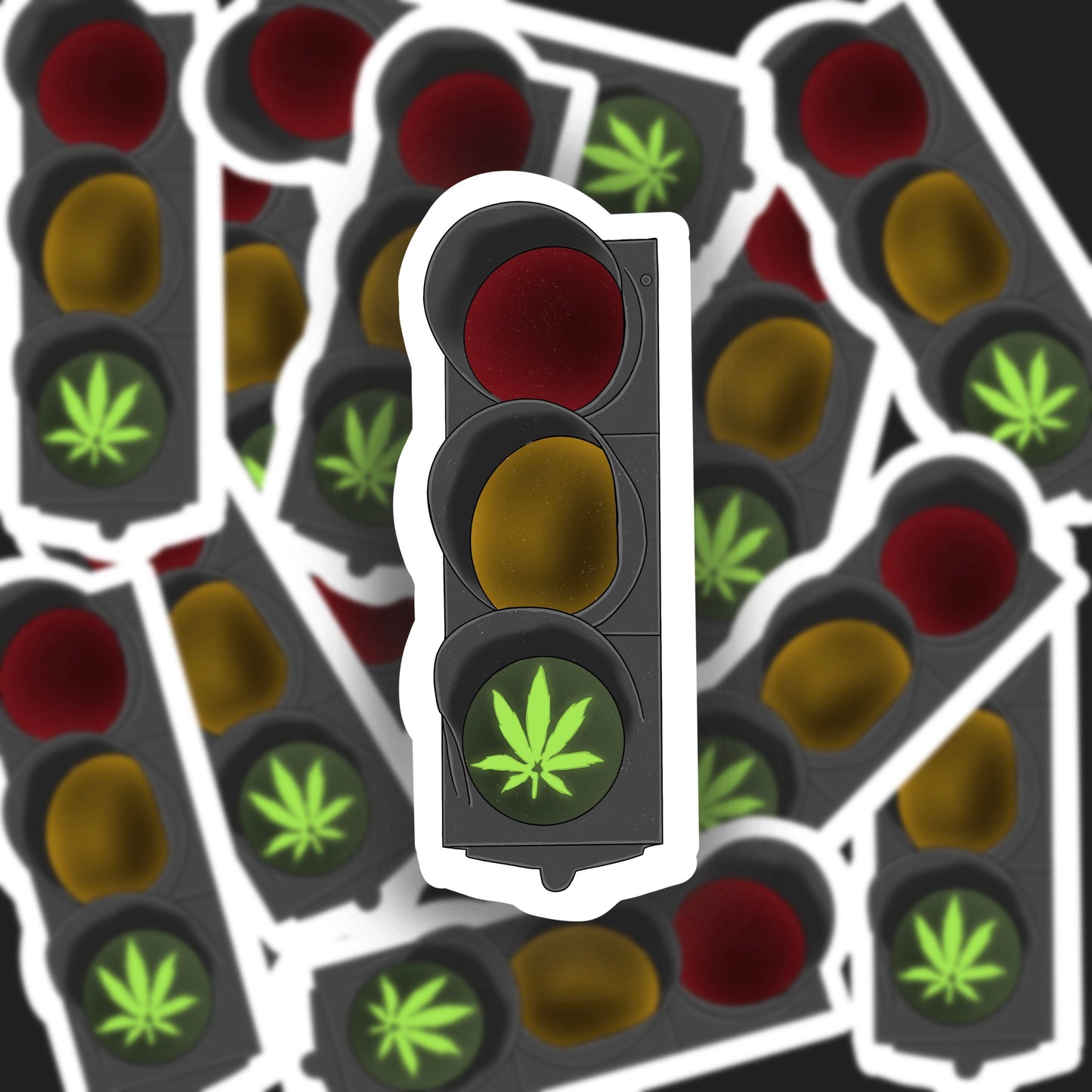 Let’s Smoke Stoplight Sticker