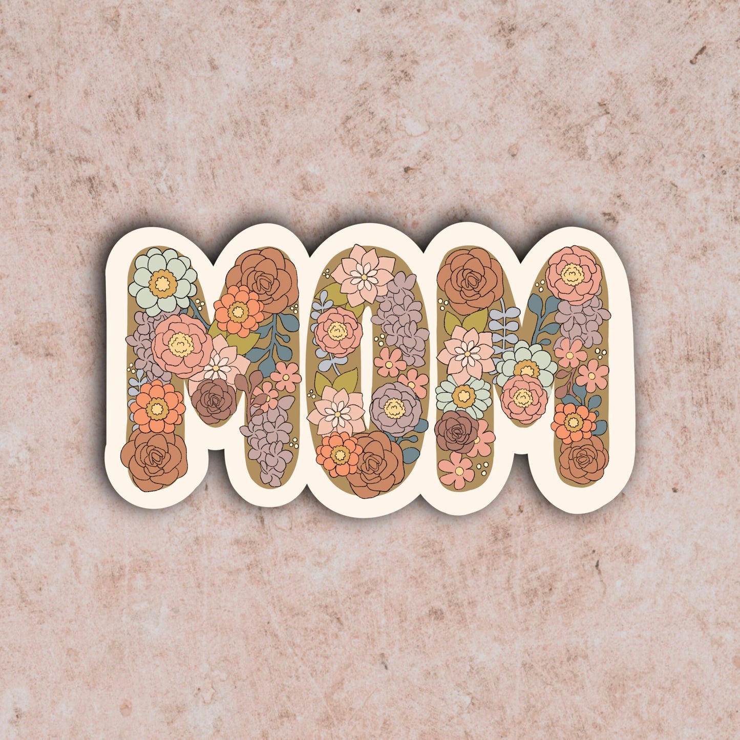 Floral MOM Sticker