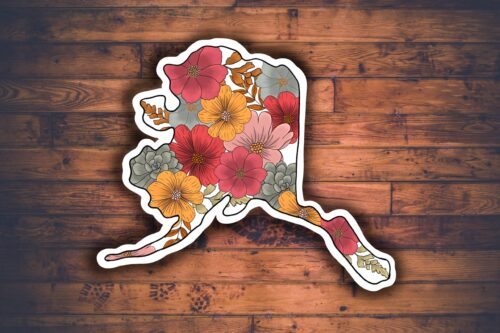 Floral Alaska Sticker