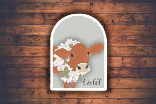 Violet the Jersey Cow Sticker 2