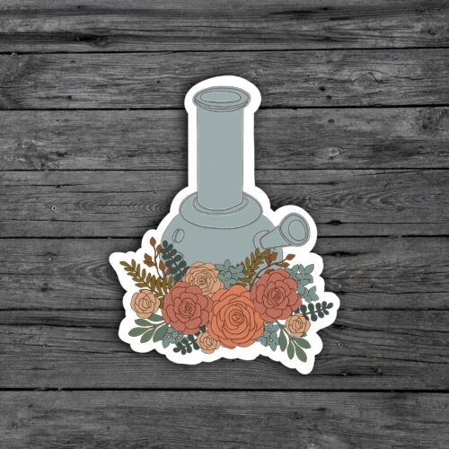 Floral Bong Sticker