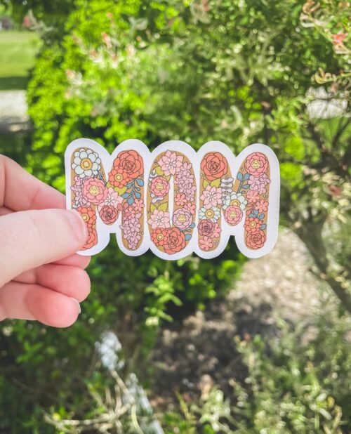 Floral MOM Sticker