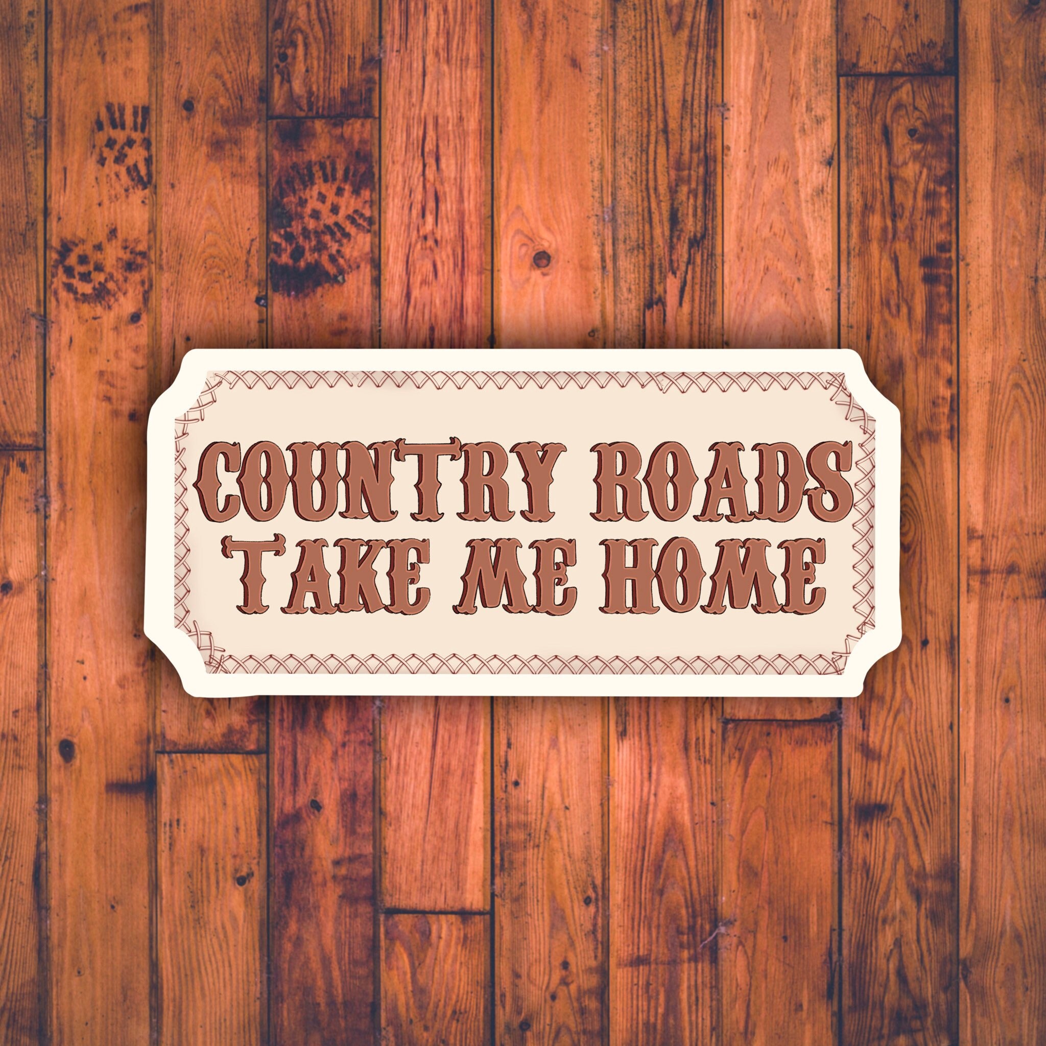 Country Roads Take Me Home Sticker