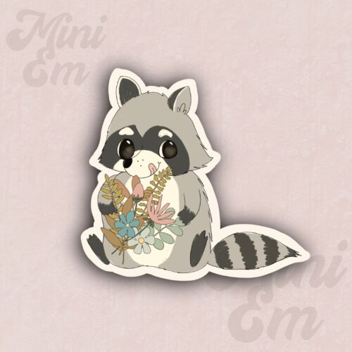 Cute Raccoon Sticker